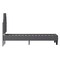 Merrick Lane Provence Platform Bed with Slatted Support Contemporary Tufted Upholstery with Accent Nail Trim